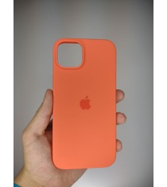 Силикон Original Round Case Apple iPhone 15 Plus (Apricot)