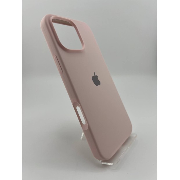 Силіконовий оригінальний чохол круглої форми для Apple iPhone 16 Pro Max (76) кольору крейдово-рожевий.