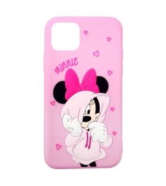 Силикон Disney Minnie Apple iPhone 11 Pro Max (Розовый)