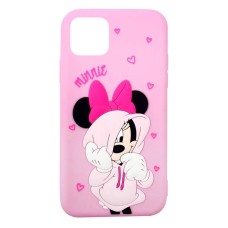 Силикон Disney Minnie Apple iPhone 11 Pro Max (Розовый)