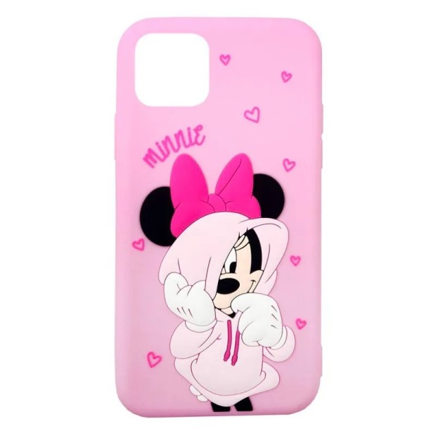 Силікон Disney Minnie Apple iPhone 11 Pro Max (Рожевий)