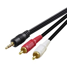 Кабель 2RCA - 3.5mm AUX 1.5m