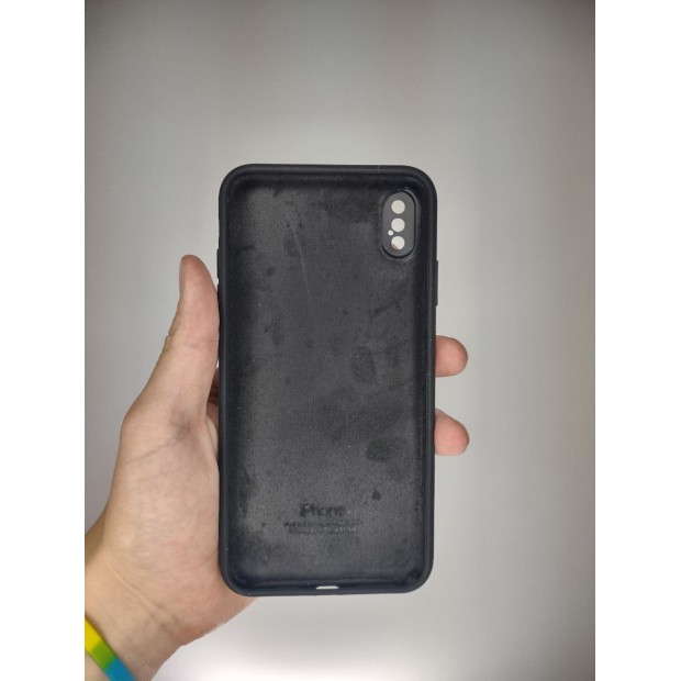 Оригінальний силіконовий чохол RoundCam для Apple iPhone XS Max (07) чорний
