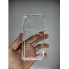 Силіконовий 6D чохол-книжка для Apple iPhone 13 (Прозорий)