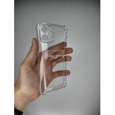 Силикон WS Card Case Apple iPhone 12 Pro Max (прозрачный)