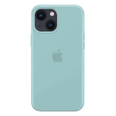 Силіконовий оригінальний чохол круглої форми для Apple iPhone 15 (23) Морський синій