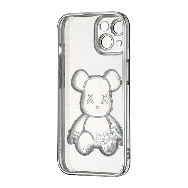 Чохол UMKU Bear Shine для Apple iPhone 15 (Срібний)