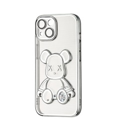 Чохол UMKU Bear Shine для Apple iPhone 15 (Срібний)