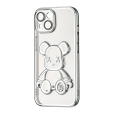 Чохол UMKU Bear Shine для Apple iPhone 15 (Срібний)