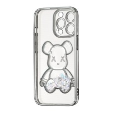 Чохол UMKU Bear Shine для Apple iPhone 13 Pro (Срібний)