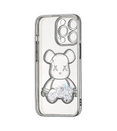 Чохол UMKU Bear Shine для Apple iPhone 13 Pro (Срібний)