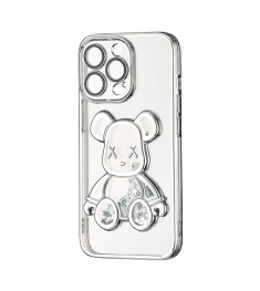Чохол UMKU Bear Shine для Apple iPhone 13 Pro (Срібний)