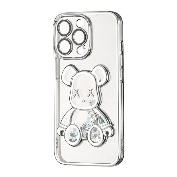 Чохол UMKU Bear Shine для Apple iPhone 13 Pro (Срібний)