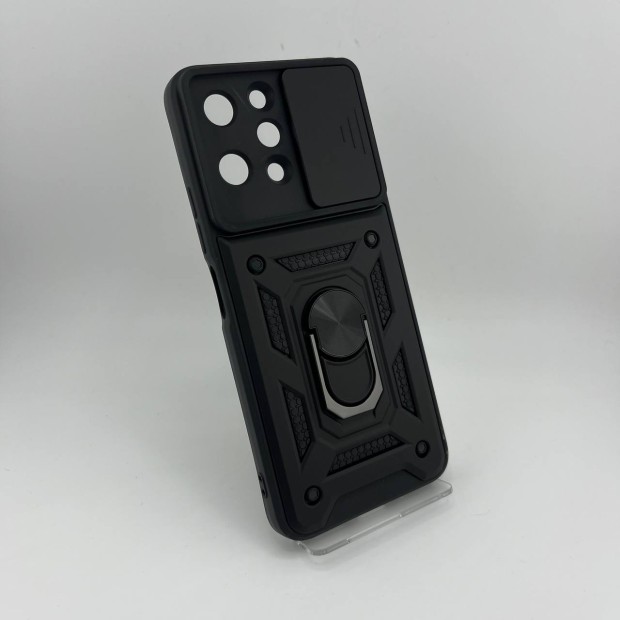 Чохол Ring Serge Armor для Xiaomi Redmi 12  /  Poco M6 Pro 5G (ShutCam) (Чорний)