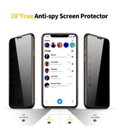 Захисне скло 5D Privacy HD для Apple iPhone 13  /  13 Pro  /  14  /  16E Чорне