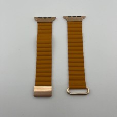 Apple Watch ремінець зі шкіри кольору помаранчевий 42  /  44  /  45  /  49 мм