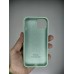 Силіконовий оригінальний чохол круглої форми для Apple iPhone 14 (фісташковий)