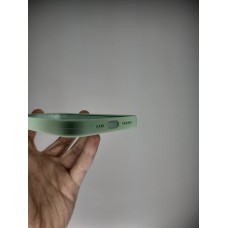 Силіконовий оригінальний чохол круглої форми для Apple iPhone 14 (фісташковий)