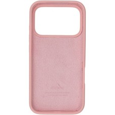 Силіконовий оригінальний чохол круглої форми для Apple iPhone 17 Pro Max (76) рожевий крейдяний