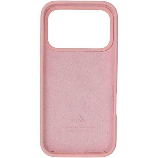 Силіконовий оригінальний чохол круглої форми для Apple iPhone 17 Pro Max (76) рожевий крейдяний Силіконовий оригінальний чохол круглої форми для Apple iPhone 17 Pro Max (76) рожевий крейдяний