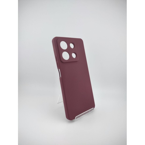 Силіконова накладка Original Xiaomi Redmi Note 13 5G (ShutCam) (Бордовий)