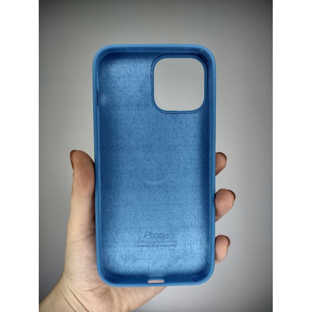 Силіконовий оригінальний чохол для Apple iPhone 13 Pro Max (45) Denim Blue