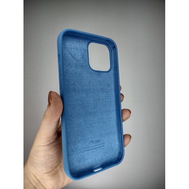 Силіконовий оригінальний чохол для Apple iPhone 13 Pro Max (45) Denim Blue