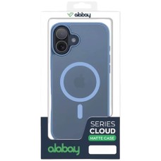 Силиконовый чехол Alabay Cloud Matte Apple iPhone 16 (Light Blue)