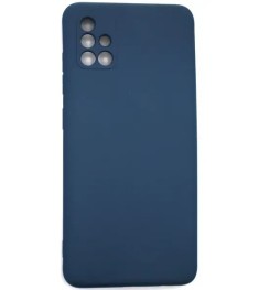Силікон оригінальний Samsung Galaxy A51 (ShutCam) (Темно-синій)