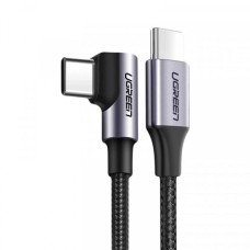 USB-кабель UGREEN US255 Angled 60W (3m) (Type-C to Type-C) (Black  /  Gray) (80714)