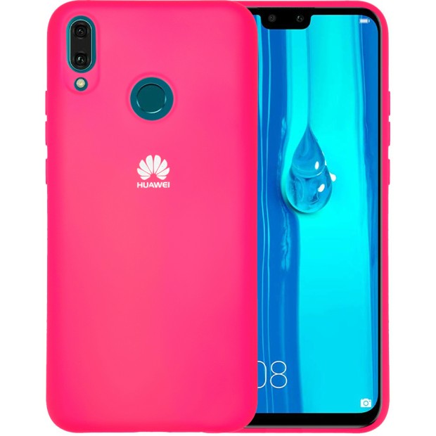 Силіконовий Original 360 чохол з логотипом для Huawei Y9 (2019) (Малиновий)