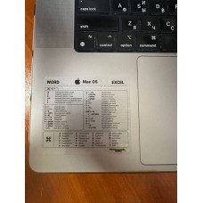 Наклейка с горячими клавишами Word / MacOS / Excel (Прозрачный/Чёрный) XK-MCR-WMEB