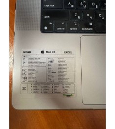 Наклейка з гарячими клавішами Word  /  MacOS  /  Excel (Прозора / Чорна) XK-MCR-..