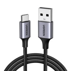 USB-кабель UGREEN US288 Aluminium Braid 3A (0.25m) (Type-C) (Black) (60124)