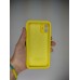 Силіконовий оригінальний квадратний чохол RoundCam для Apple iPhone 11 (13) Жовтий