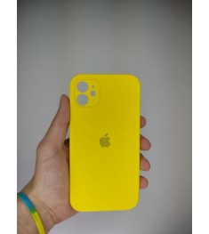 Силіконовий оригінальний квадратний чохол RoundCam для Apple iPhone 11 (13) Жовт..