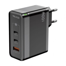Вживаний адаптер Walker WH-47 100W GAN (1USB  /  2Type-C) (Чорний) (Уцінка) (2 Категорія)