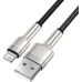 USB-кабель Baseus Cafule Metal Data 2.4A (1m) (Lightning) (Чёрный) CALJK-A01