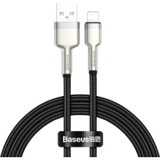 USB-кабель Baseus Cafule Metal Data 2.4A (1m) (Lightning) (Чёрный) CALJK-A01