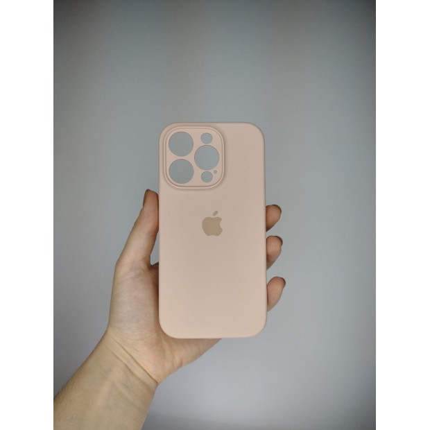 Силіконовий чохол Original RoundCam для Apple iPhone 14 Pro (08) рожевий пісок