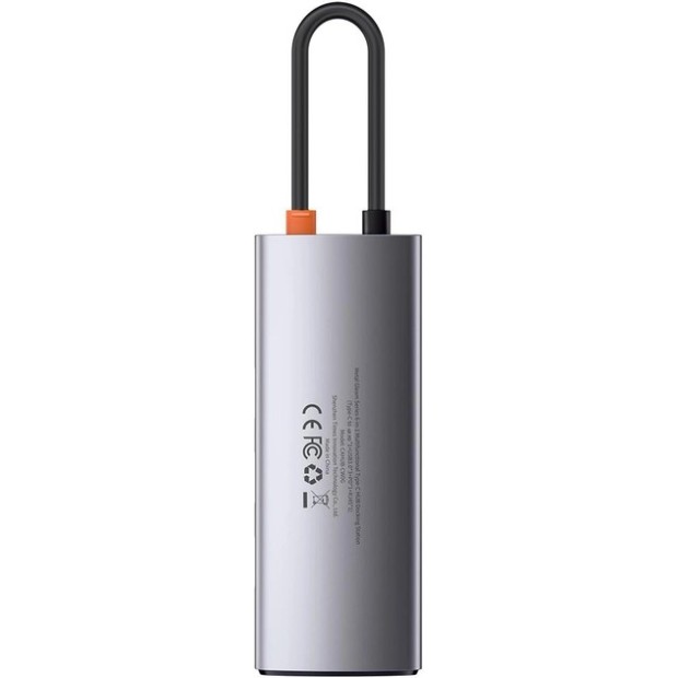 Перехідник USB HUB Baseus Baseus Metal Gleam 6-in-1 (Type-C) (Сірий) CAHUB-CW0G