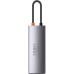 Перехідник USB HUB Baseus Baseus Metal Gleam 6-in-1 (Type-C) (Сірий) CAHUB-CW0G