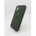 Силіконовий оригінальний круглий чохол для Apple iPhone 16 Plus (69) Atrovirens