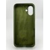 Силіконовий оригінальний круглий чохол для Apple iPhone 16 Plus (69) Atrovirens
