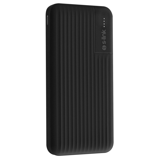 Зовнішній акумулятор PowerBank S-link Light 10000mAh 2USB + 10LED (Чорний)
