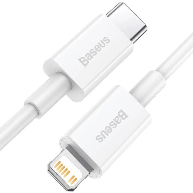 USB-кабель Baseus Superior PD 20W (1.5м) (Type-C на Lightning) (Білий) CATLYS-B02
