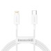 USB-кабель Baseus Superior PD 20W (1.5м) (Type-C на Lightning) (Білий) CATLYS-B02