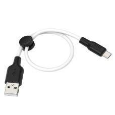USB-кабель Hoco Silicone X21 Plus 20cm (MicroUSB) (Чёрно-Белый)