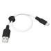 USB-кабель Hoco Silicone X21 Plus 20см (MicroUSB) (Чорно-Білий)