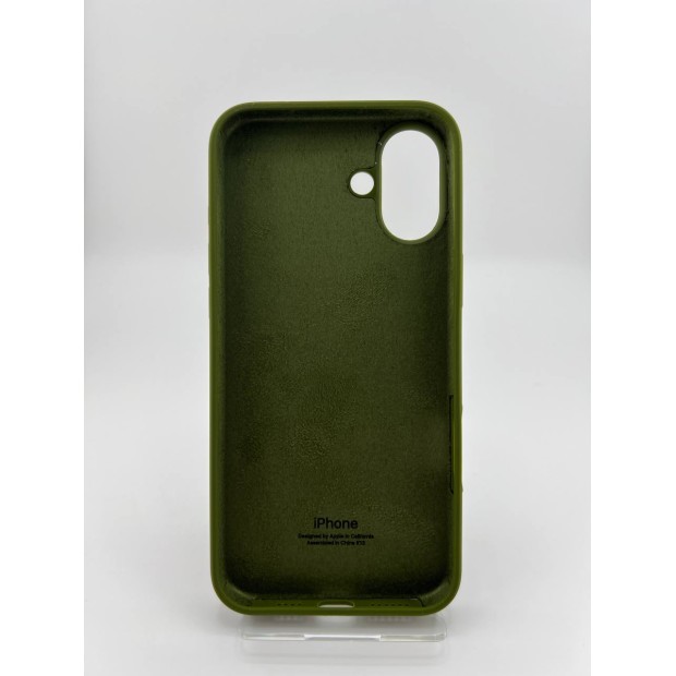 Силіконовий оригінальний чохол для Apple iPhone 16 Plus (46) Глибокий Зелений